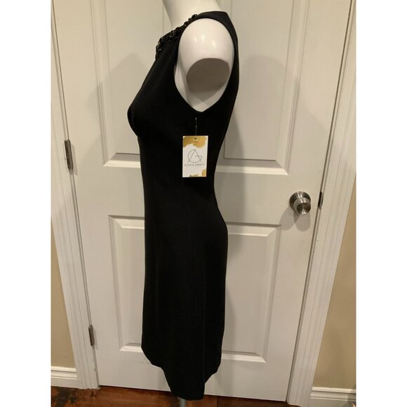 Kate Spade New York Black Sheath Dress W/ Jeweled Neckline, Size 2 (US) - Picture 4 of 7